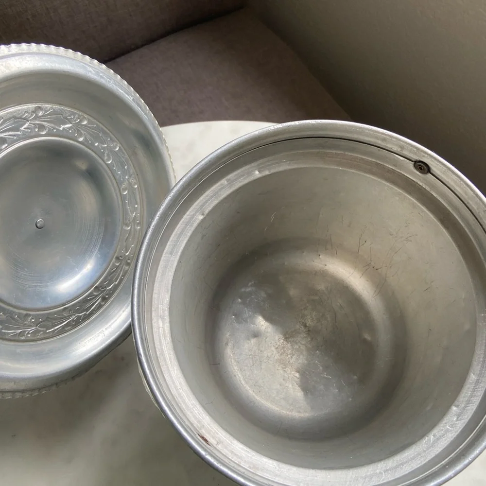 Vintage Silver Ice Bucket with Lid